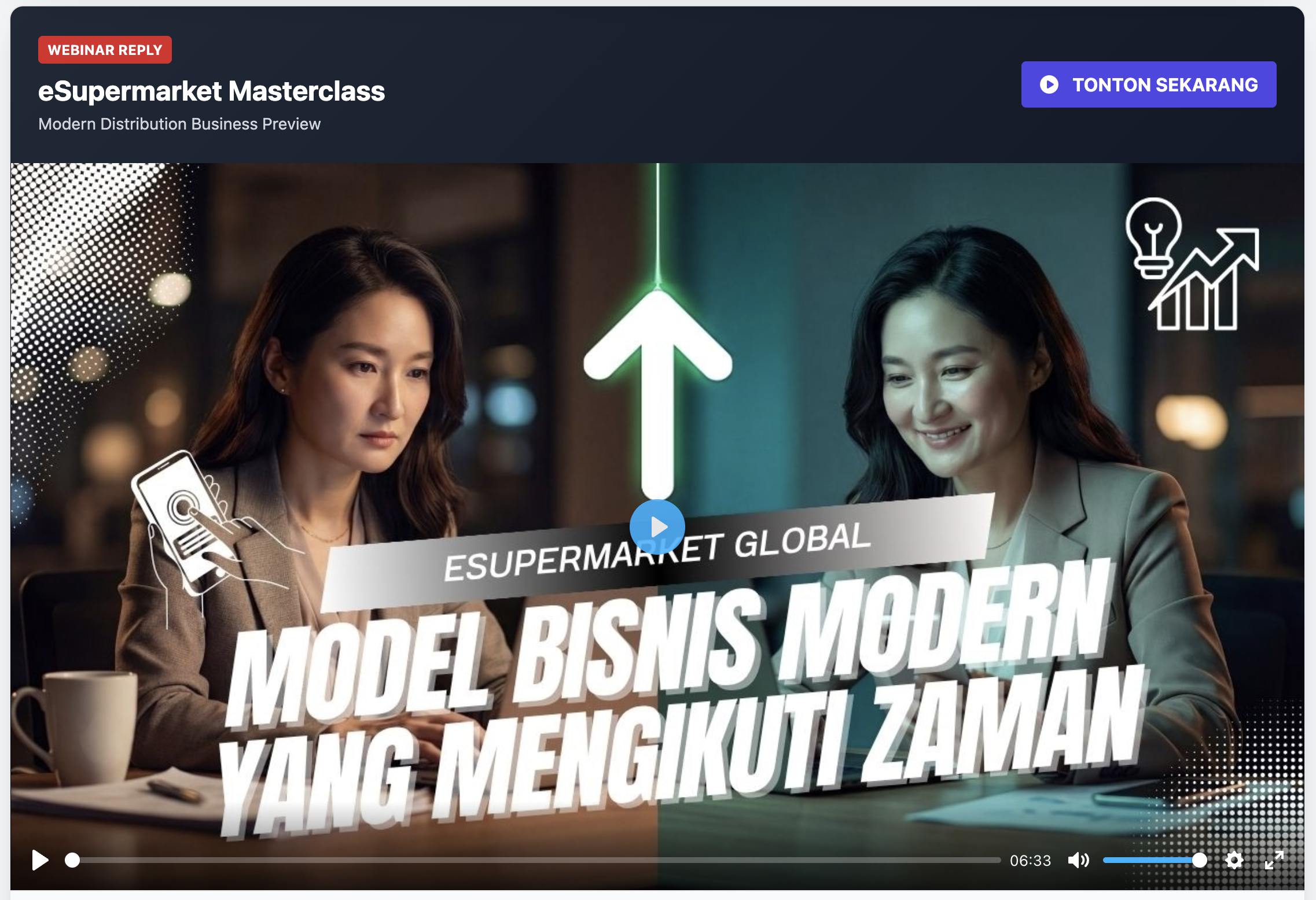 Tampilan Business Preview: eSupermarket Masterclass